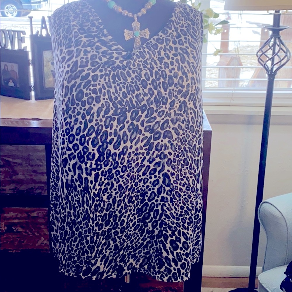 Plus size cowl neck tank top